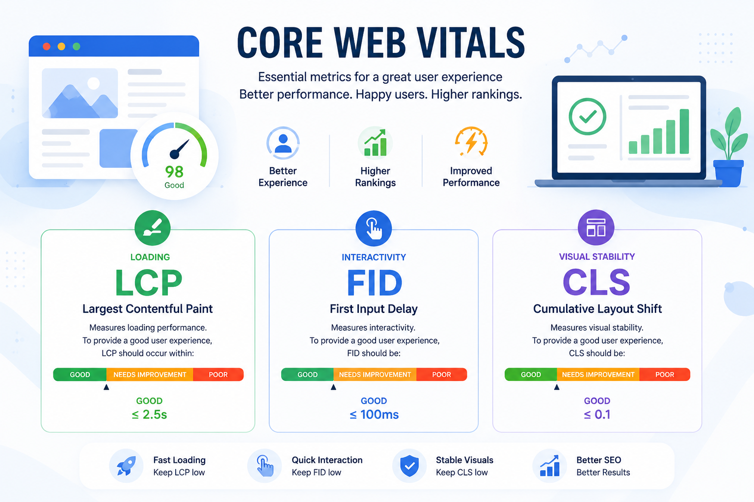 Core Web Vitals Performance Infographic