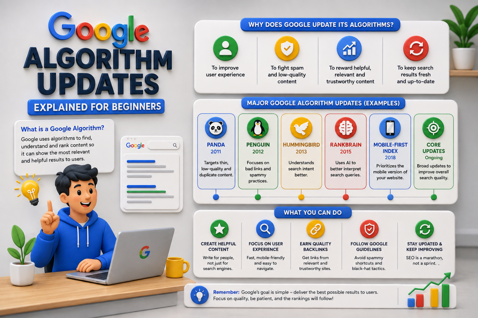 Google Algorithm Updates Explained for Beginners