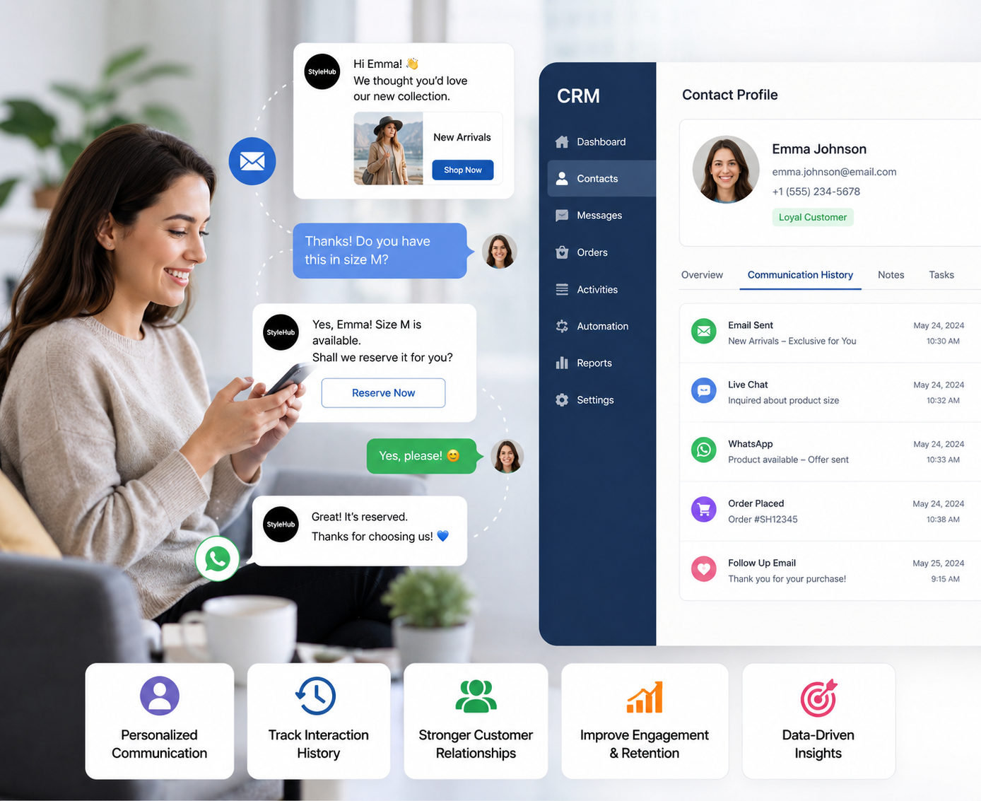 Customer Engagement CRM Marketing Dashboard