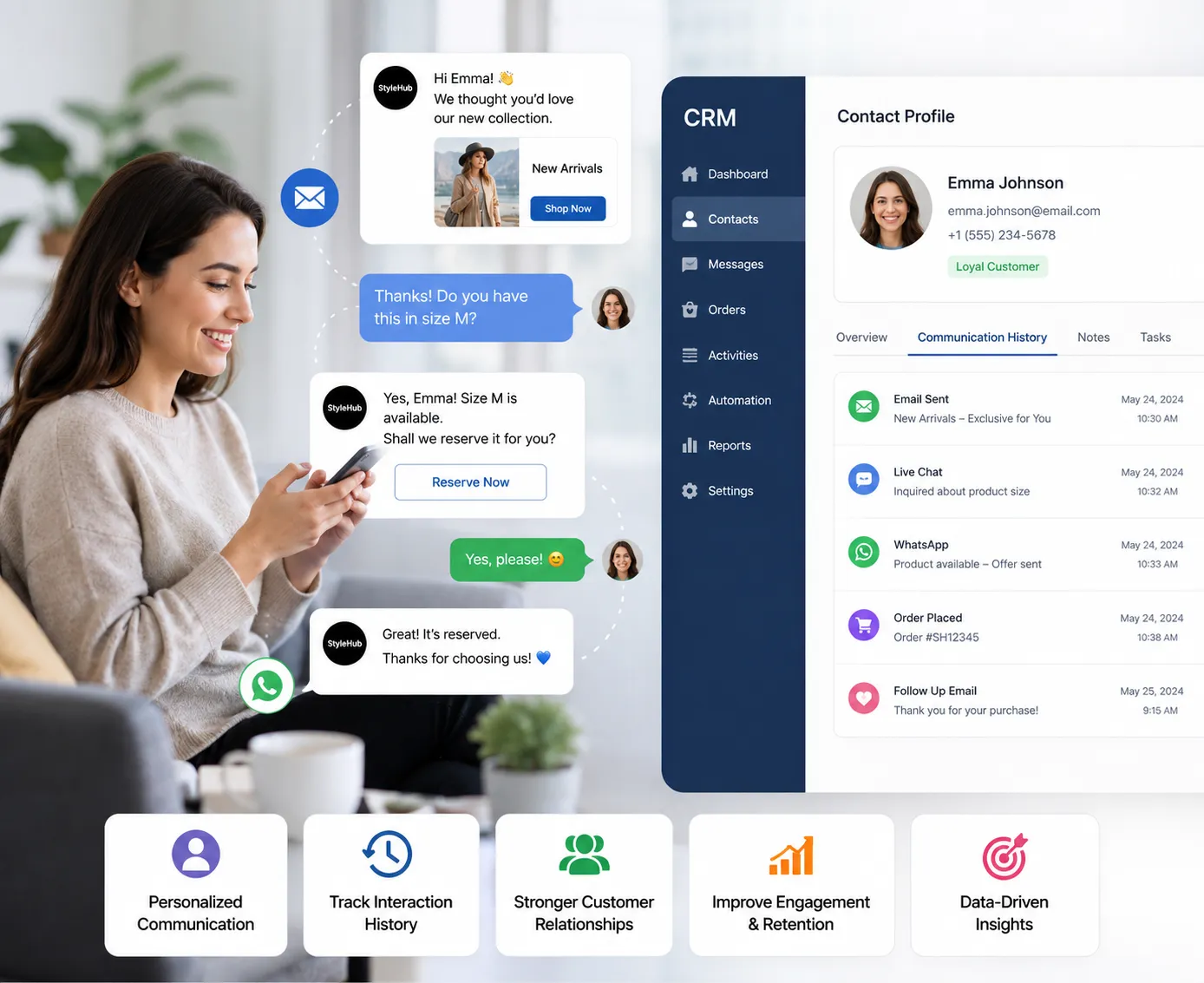 Customer Engagement CRM Marketing Dashboard