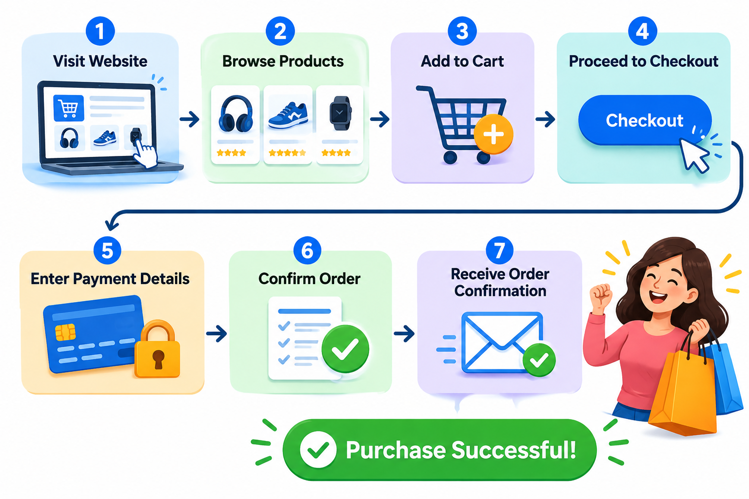 E-Commerce Purchase Journey Infographic