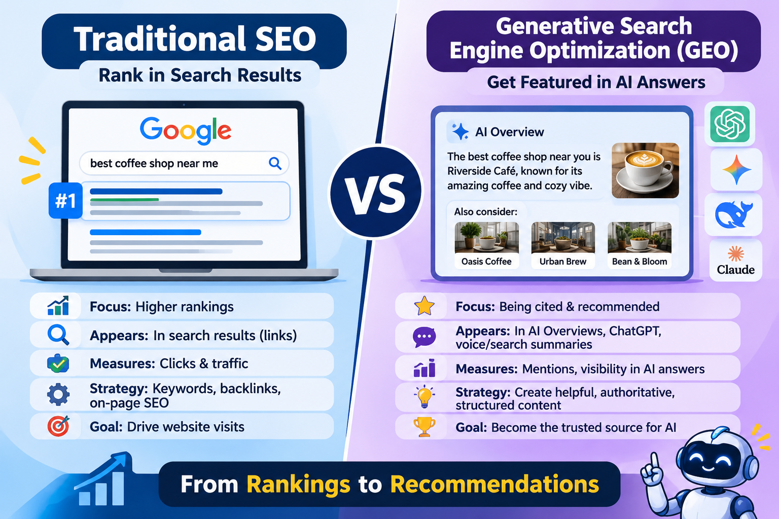 Traditional SEO vs Generative Search Optimization